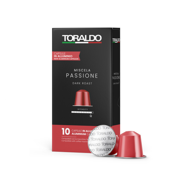 Caffè Toraldo Miscela Passione – 10 Kapseln Nespresso® kompatibel (Aluminium)