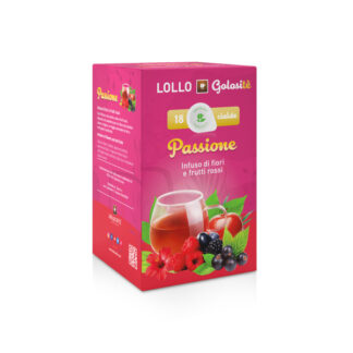 Lollo Caffè Pads Passione – Früchtetee mit roten Blüten & Beeren – 18 E.S.E.-Pads (kompostierbar)