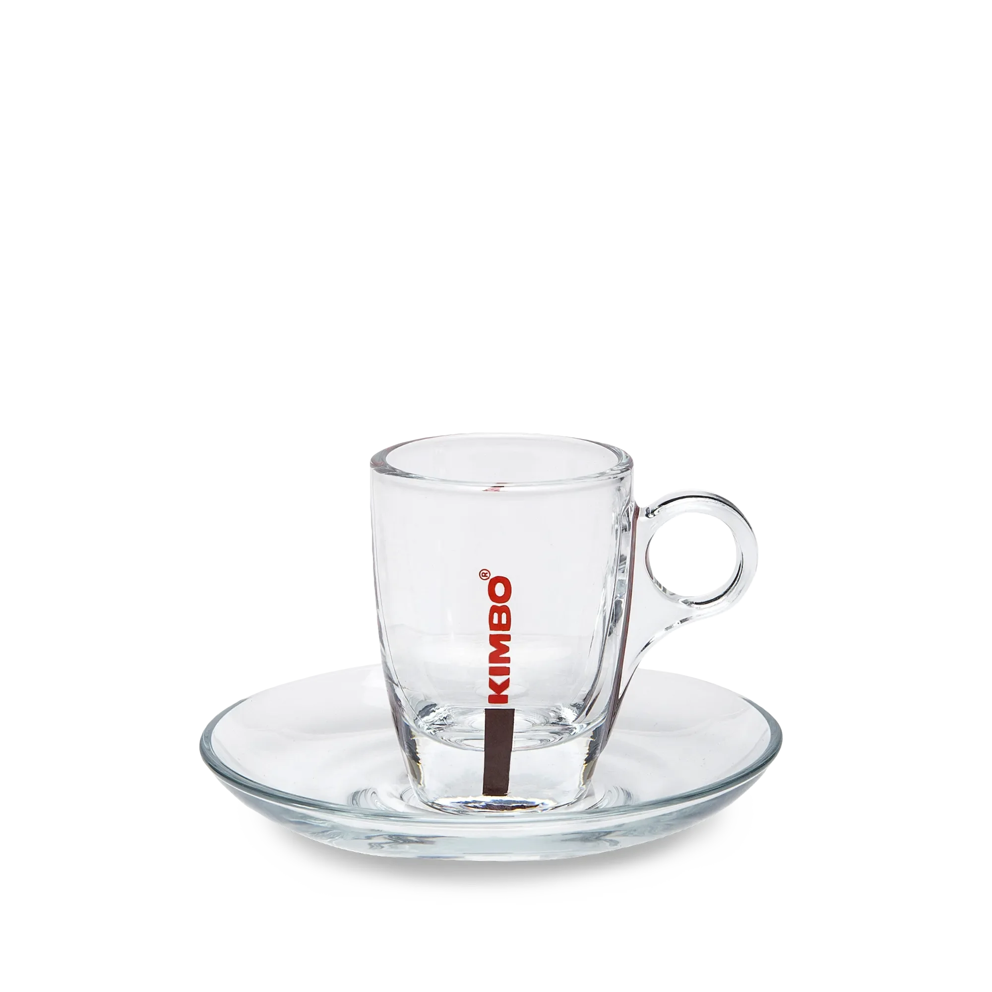 Kimbo – Espresso Tassen + Untertassen aus Glas Kimbo – Espresso Tassen + Untertassen aus Glas