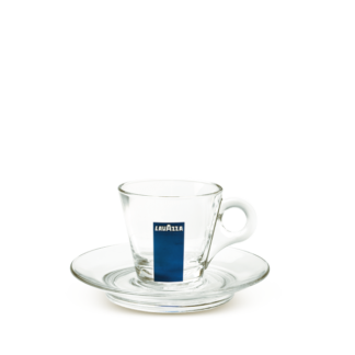 Lavazza – Espresso Tassen + Untertassen aus Glas
